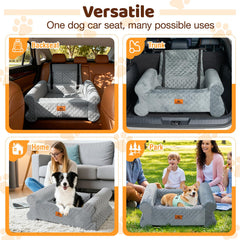 Linvivon dog car seat storage-pockets keep treats and toys within reach for road trips