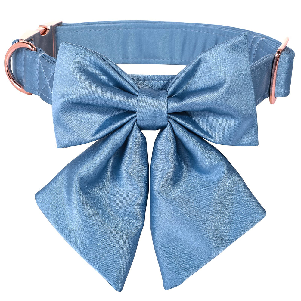 Lionet Paws Bowtie Dog Collar main view shows silky comfort and stylish design