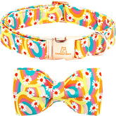 Lionheart glory sunflower-pattern dog collar with bright, comfortable fit.
