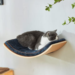 LIORCE cat-shelf-dimension-20-7x12x4-9-inches accommodates two cats for shared lounging.