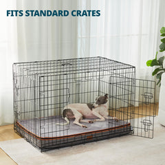 LIORCE memory foam large dog bed waterproof cover close-up demonstrates spill protection.