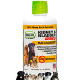 Liquid Vet bottle highlighting kidney & bladder formula for easy dosing