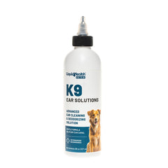 LIQUIDHEALTH K9 Ear Cleaner bottle front for easy post-swim ear hygiene