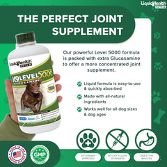 LIQUIDHEALTH K9 glucosamine MSM Hyaluronic Acid ingredients on label