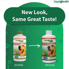 LIQUIDHEALTH K9 liquid being poured, supporting mobility and joints