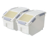 LISM 2-pack dog food storage containers with airtight seal for fresh storage.