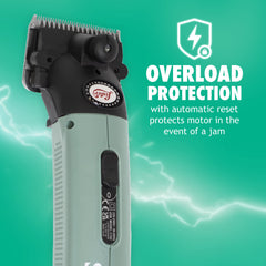 Lister Star ventilated head prevents overheating during extended clipping sessions.
