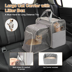 LitaiL cat carrier interior expandable illustrates adjustable space for a cat