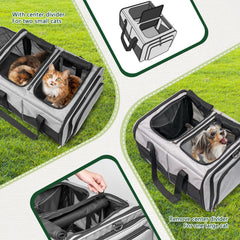 LitaiL cat travel carrier panoramic window provides feline visibility and enrichment