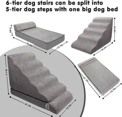 LitaiL dog stairs bed integration demonstrates versatile setup with built-in bed
