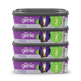 Litter Genie refill bags 4-pack showing multi-layer odor barrier for cleaner litter disposal.