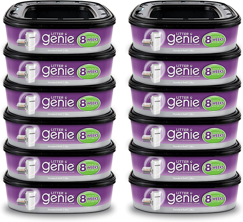 Litter Genie refill cartridge with odor barrier technology for a fresher home.