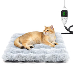 Littlo Kozytail cat heating pad thermostat close-up for consistent warmth during naps.