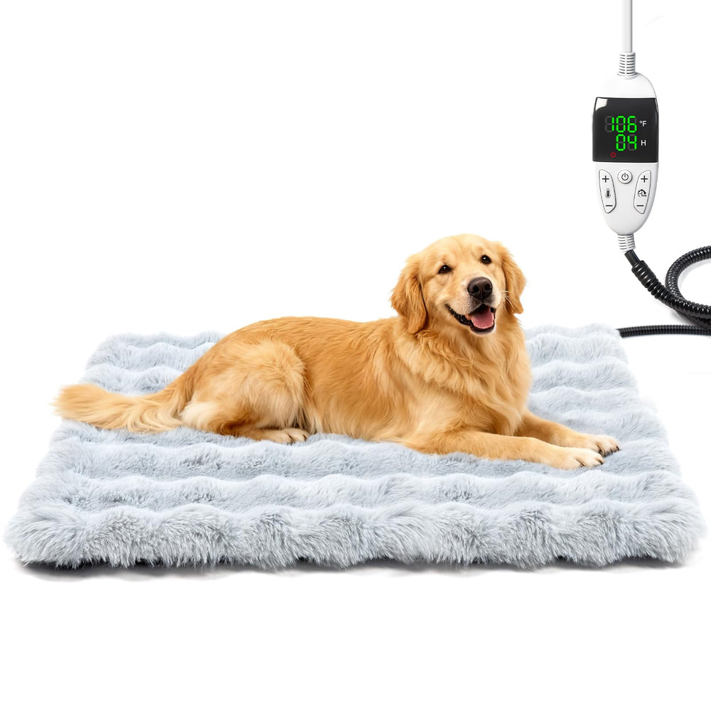 Littlo Kozytail dog heating pad with plush cover for cozy naps