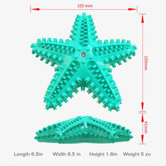 LiuMelinda natural rubber starfish toy showing smooth texture and safety.