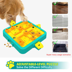 LiuMelinda dog puzzle toy level 3 blue board highlights durable, interactive design
