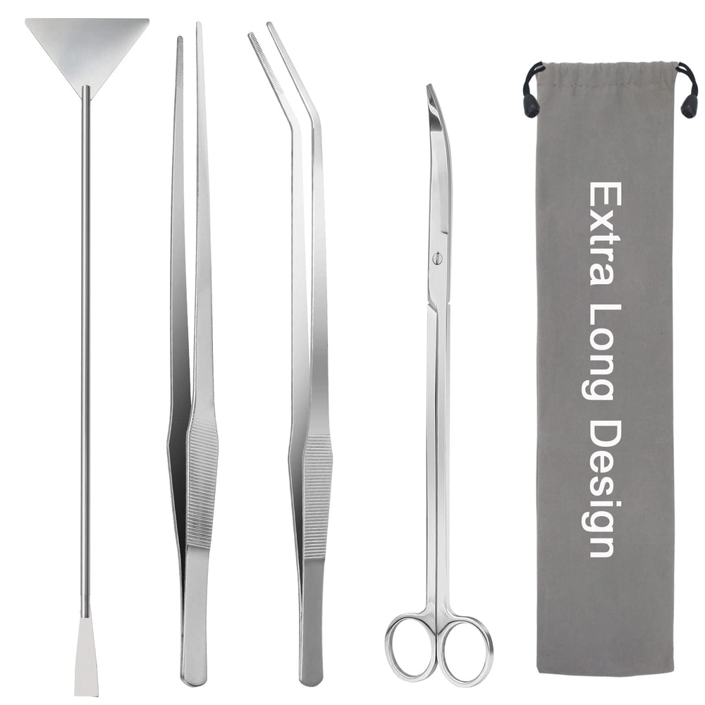 Liveek aquarium aquascape 11.6-inch curved scissors for precise plant trimming.