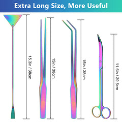 Liveek aquarium tools kit straight tweezers for fine planting tasks.