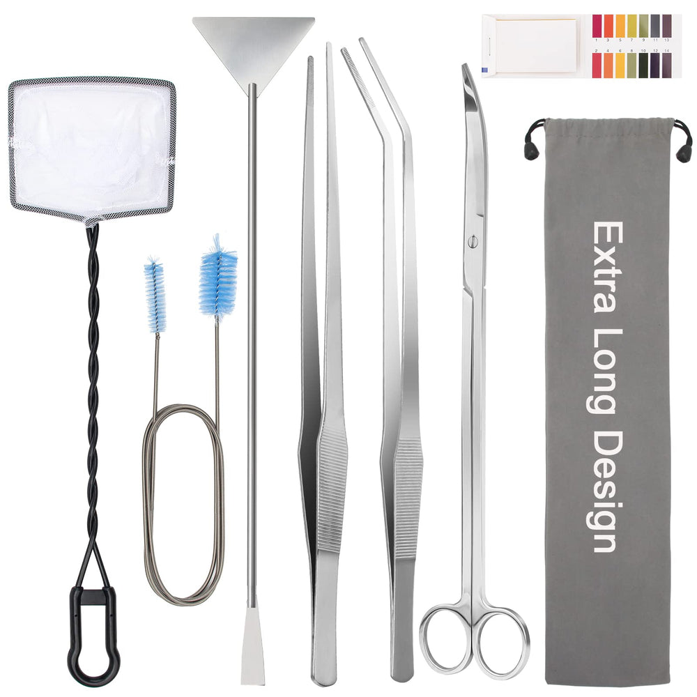 Liveek extra-long curved scissors for precise trimming in deep aquariums
