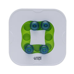 Living World Teach N Treat toy, side view, engages curiosity through treat exploration.
