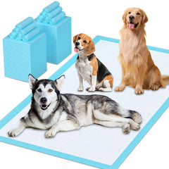 LIYINGSER puppy pads extra large pack box open, ready for training and floor protection.