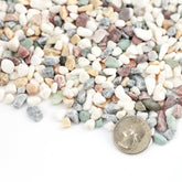 LMtonble river rocks mixed color collection for aquarium and decor use.