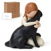 Lnrkai Black Labrador figurine with hand-painted finish for lasting keepsake home decor