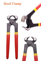 Loaged hoof hook tool provides leverage for precise trimming on small hooves.