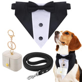 Locmeo dog wedding tuxedo outfit for elegant wedding photos and memories.