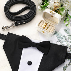 Locmeo wedding ring box pouch keeps rings secure during ceremonies and photos.