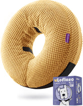 Loflaze inflatable dog cone collar in use supports comfortable movement after surgery