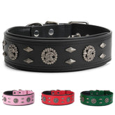 LOIIHEII Premium Leather Dog Collar full view shows durable craftsmanship.