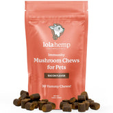 Lolahemp dog-chews-packaging shows bacon flavor for daily immune support.