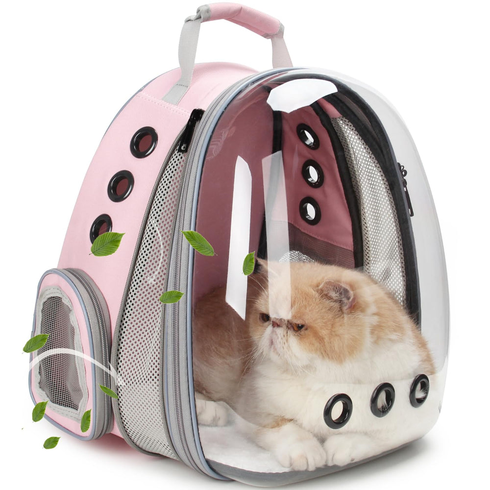 LOLLIMEOW bubble window carrier offers clear view for curious pets during travel.