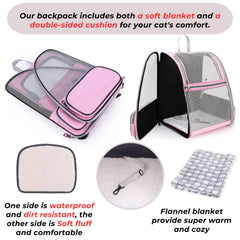 LOLLIMEOW cat backpack carrier airline-ready dimensions fit cabin requirements on flights.