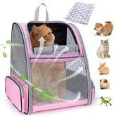 LOLLIMEOW cat backpack carrier with breathable mesh offers cool, visible travel for small pets.