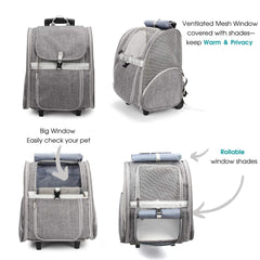 Lollimeow rollable window shade privacy feature for quiet travel
