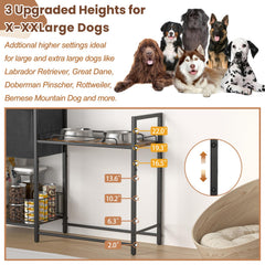 Lomivra Elevated Dog Bowls Stand at 6.3-inch height supports growing large dogs