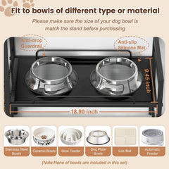Lomivra elevated dog bowls stand height options fit dogs of all sizes.