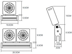 LONDAFISH aquarium chillers clip clamp design shows secure mounting for 12mm rims.