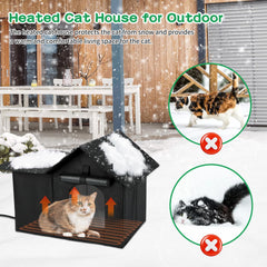 Lonepetu cat house two door design offers escape routes for safety