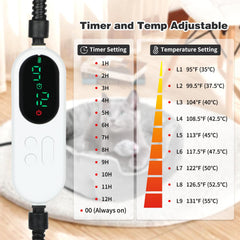 Lonepetu heating pad with adjustable temperature control enables personalized comfort.