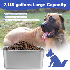 Lonepetu indoor-outdoor dog bowl showcased for versatile use on floor or patio