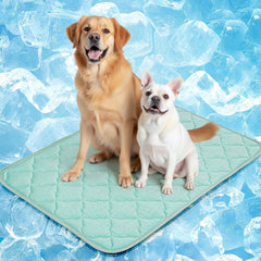 LOOBANI dog cooling mat with Arc-Chill tech evenly cools on hot days.