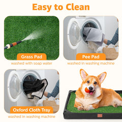 LOOBANI dog grass pad indoor training setup for home use.