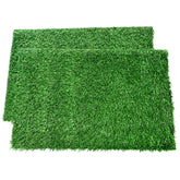 LOOBANI dog grass pee pad front view shows compact indoor-outdoor potty solution.