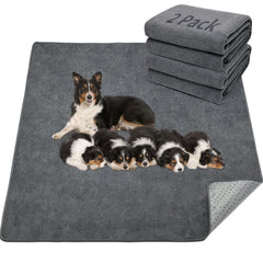 LOOBANI dog mat 2-pack gray ready for quick room coverage and setup