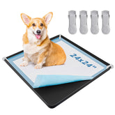 LOOBANI dog pee pad holder clip close-up with four clamps for secure pad placement