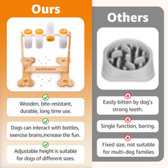 LOOBANI dog puzzle toy three heights adjustable to match your dog's reach.