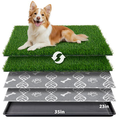 LOOBANI large dog grass pad tray setup for easy potty training